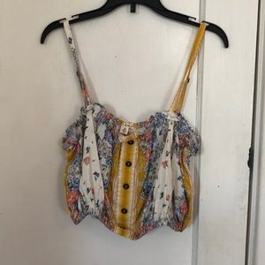Crop top with adjustable straps